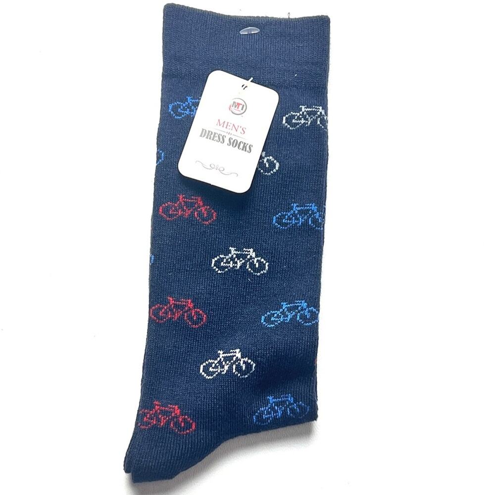 Bicycle Print  Logo Design Multi-color Style Crew Socks
  NWT
